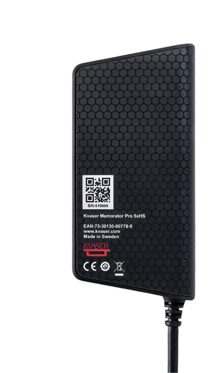 Kvaser Kvaser Memorator Pro 5xHS KV-00778-9 back of unit showing the QR code
