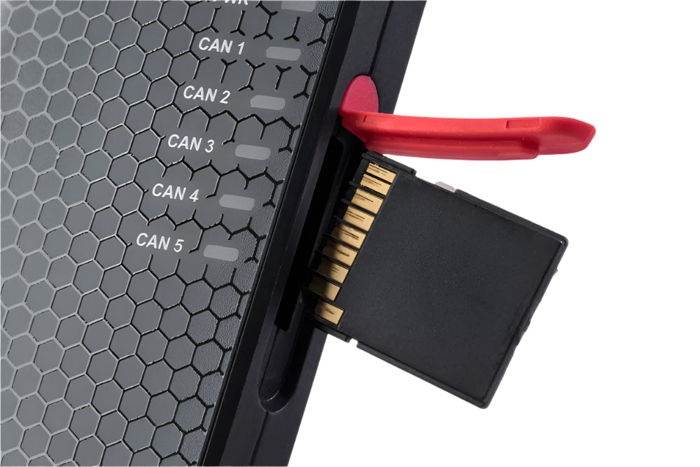 Kvaser Kvaser Memorator Pro 5xHS KV-00778-9 SD showing SD disk placement and cover