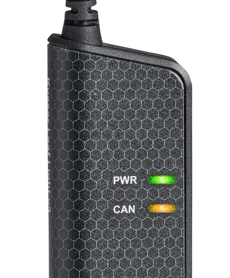 Kvaser Leaf v3 with green and amber LED light indicator display