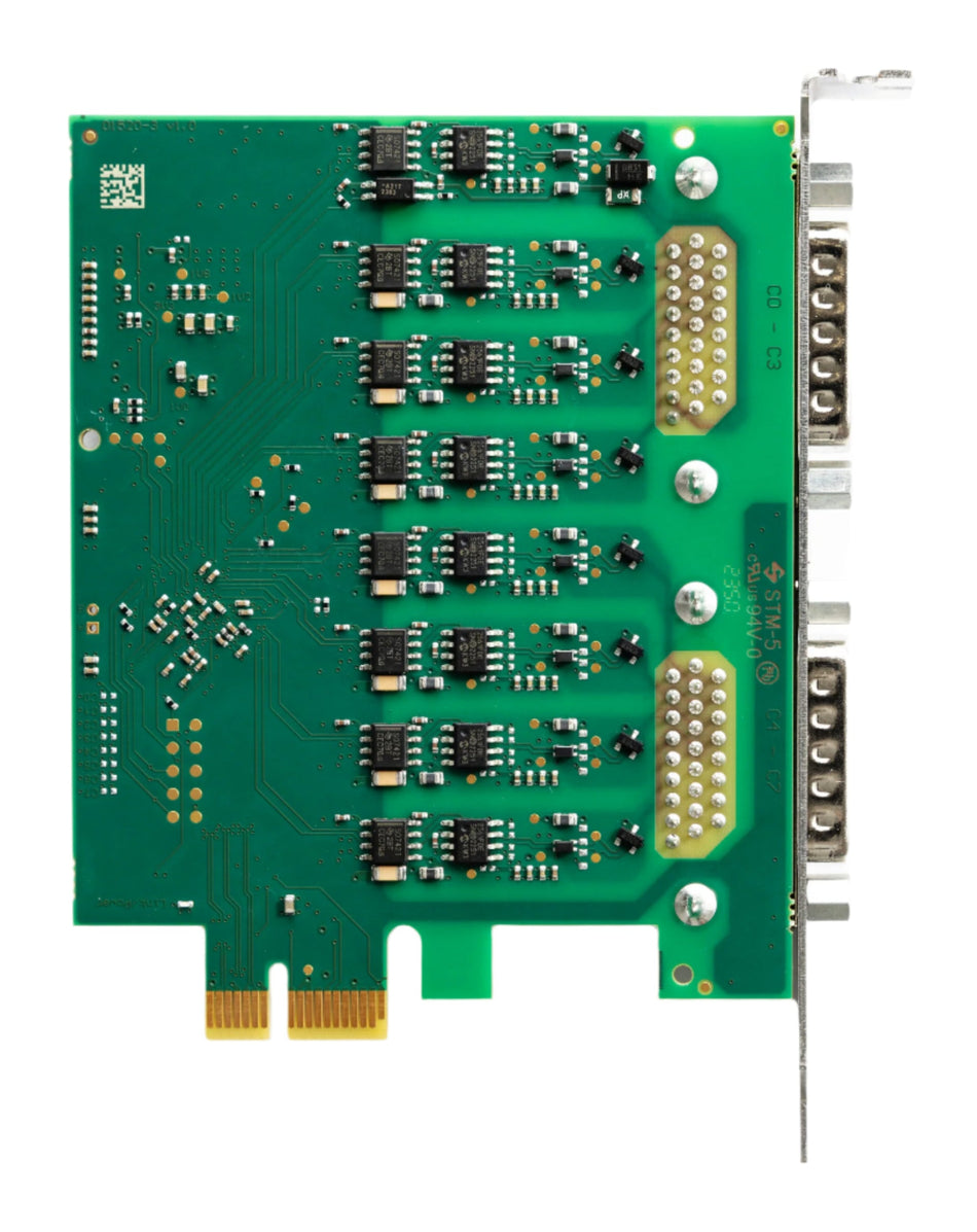 Kvaser KV-01512-8 PCIe 8xCAN bare circuit board back view