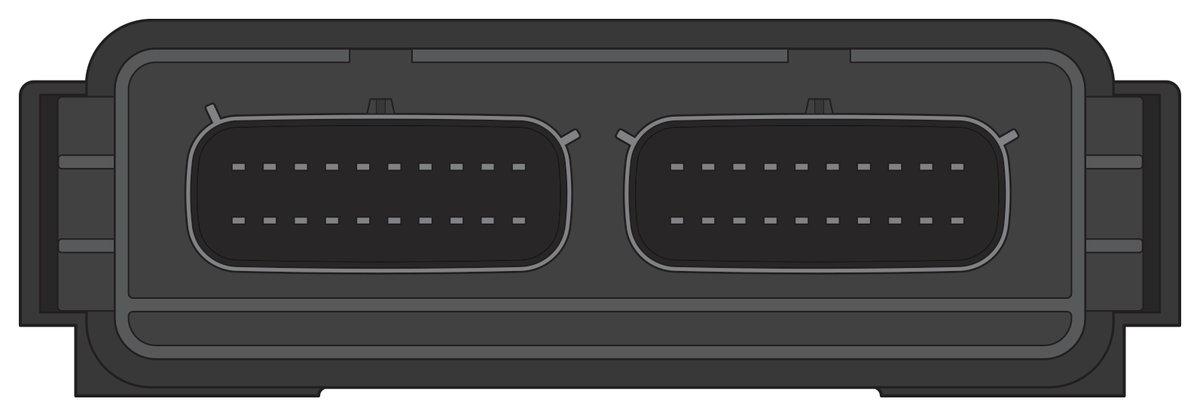 Peak System IPEH-003085 PCAN-MicroMod FD ECU graphic image of bottom connectors