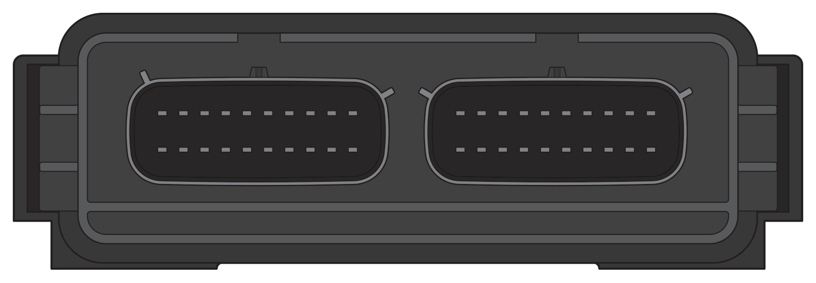Peak System IPEH-003085 PCAN-MicroMod FD ECU graphic image of bottom connectors