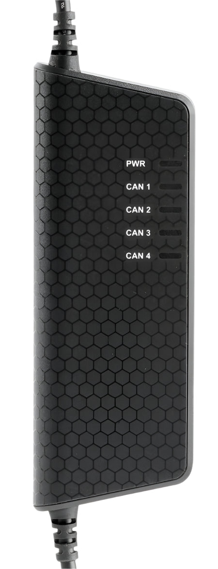 Kvaser USBcan Pro 4xCAN Silent KV-01411-4 close up view of indicator