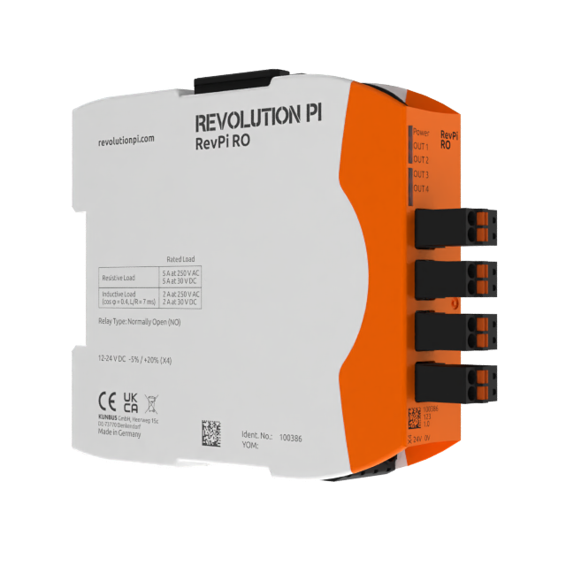 KUNBUS KU-PR100386 RevPi RO (Relay Output) expansion module side view