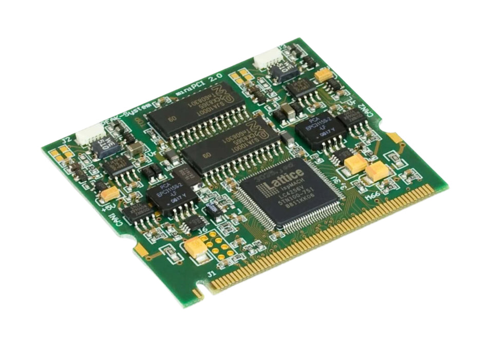 PCAN-miniPCI card (1ch/2ch) IPEH-003044 bare circuit board view