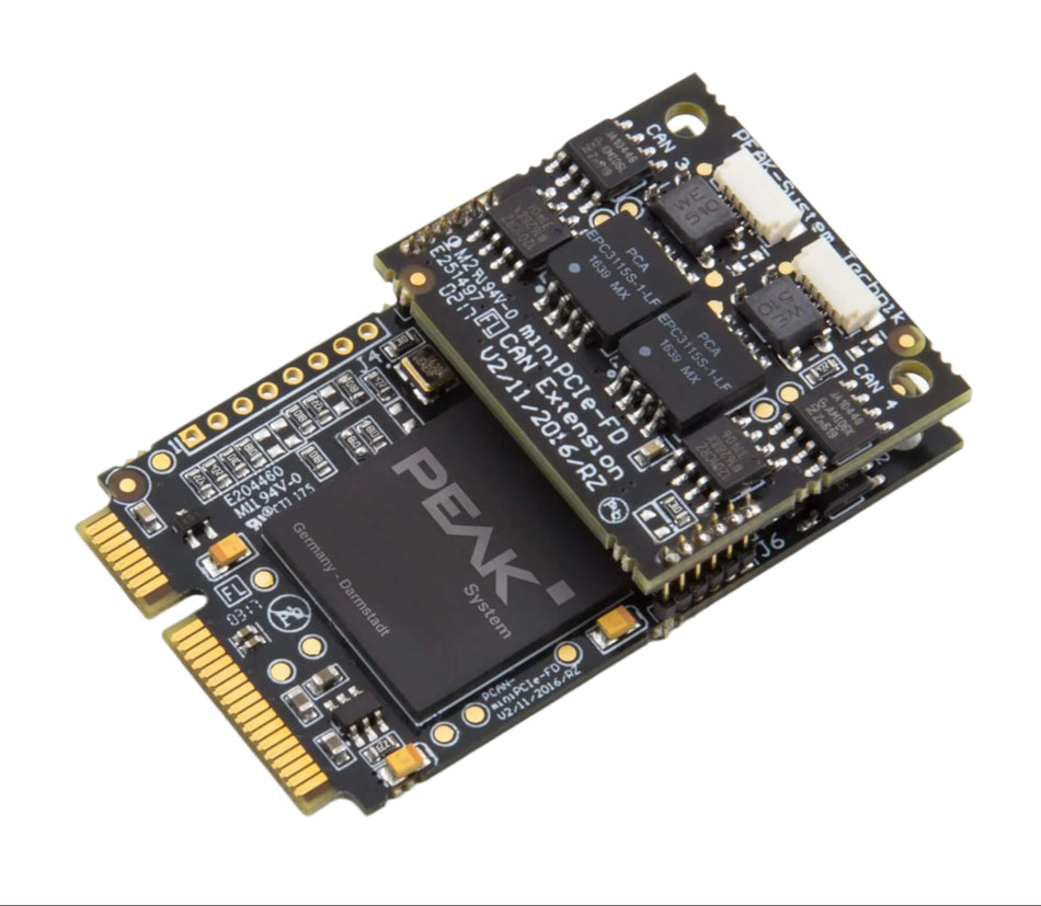PEAK-System Technik PCAN-miniPCIe FD card, iso (1ch/2ch/4ch) bare circuit  board view