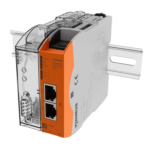 Gateway Module KU-PR100074 PROFINET IRT Slave side view with mounting