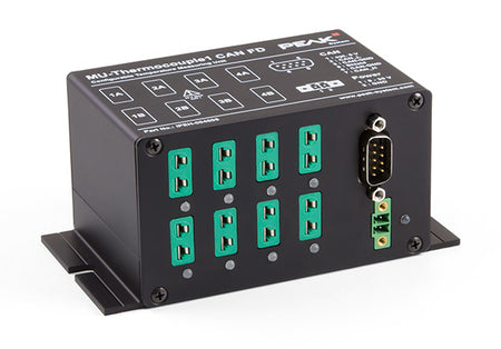 PEAK-System Technik MU Thermocouple1 CAN FD corner view with 8 connectors