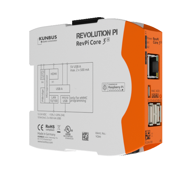 その他 KUNBUS Revolution Pi RevPi Core 3+ 32GB RevPi Core 3+ - Industrial PC Based on Raspberry Pi CM3+ | Phytools