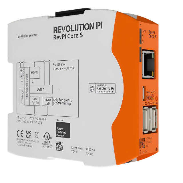 KUNBUS RevPi Core S front and right side view