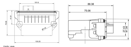 MACH SYSTEMS MA-CAN-LIN-GW-ECU CAN-LIN Gateway ECU CAD drawing view