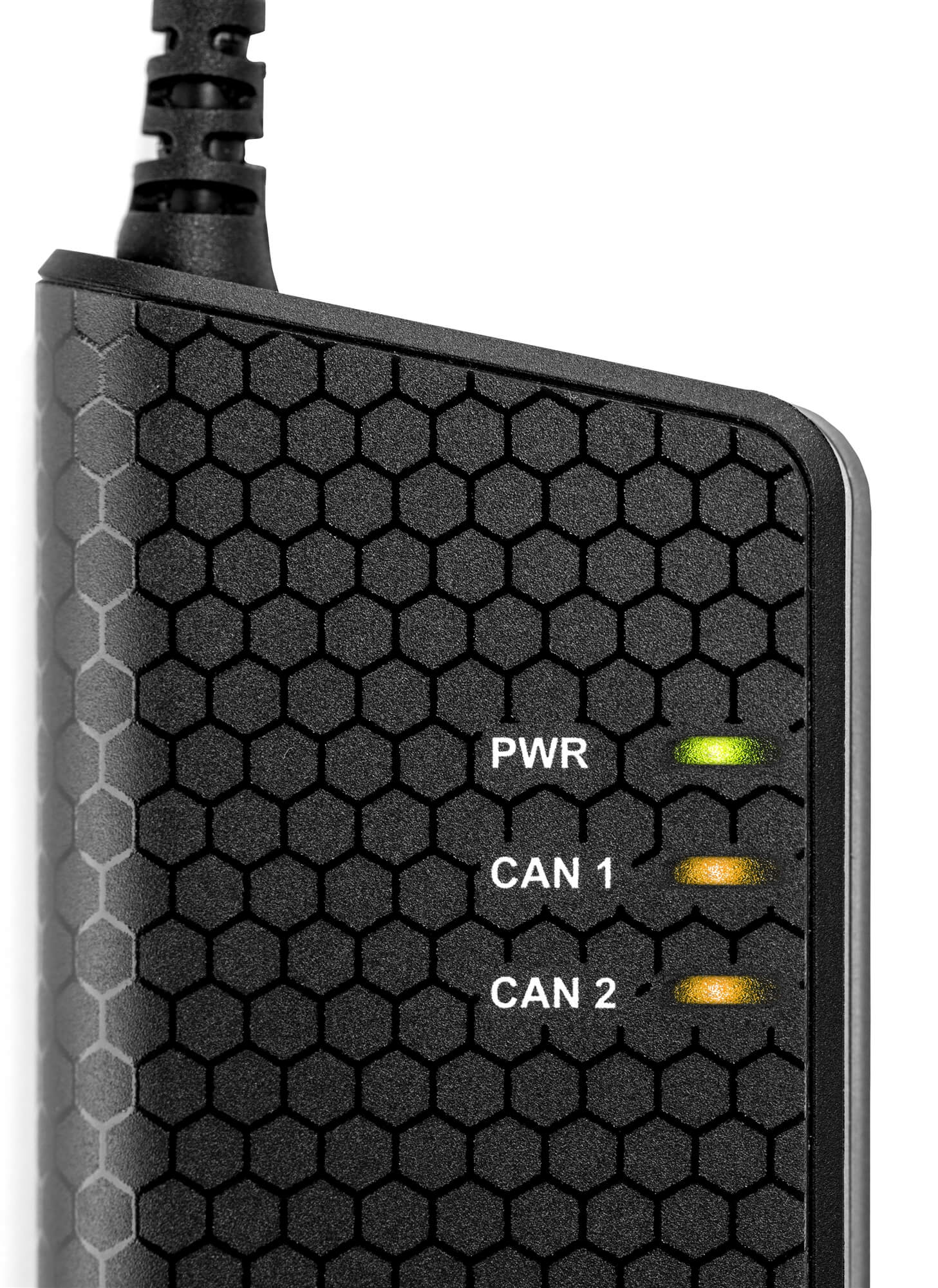 Kvaser KV-00752-9 USBcan Pro 2xHS v2 indicator with amber and green LED lights view
