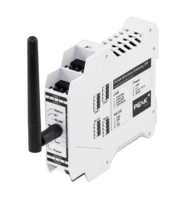 PEAK-System Technik PCAN-WLAN Gateway DR IPEH-004011 product shot with antenna
