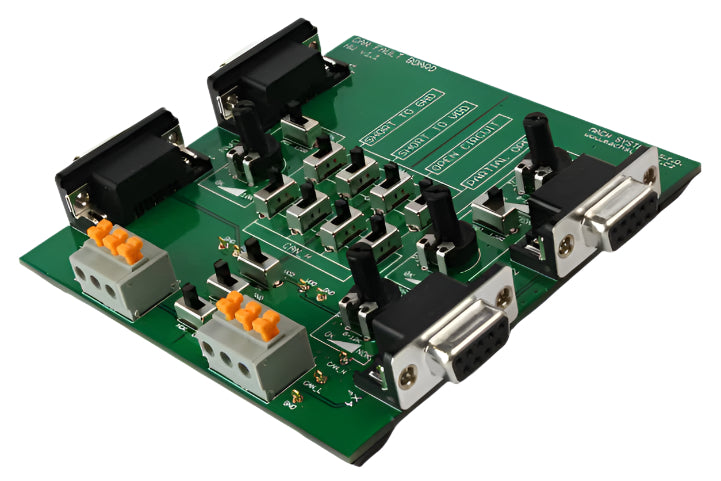 Mach Systems MA-BUS-FAULT-INJECTOR Bus Fault Injection bare circuit board top slanted view