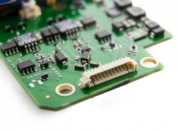 KV-00832-8 bare circuit board version of Kvaser USBcan Pro five channel CAN interface top view close up