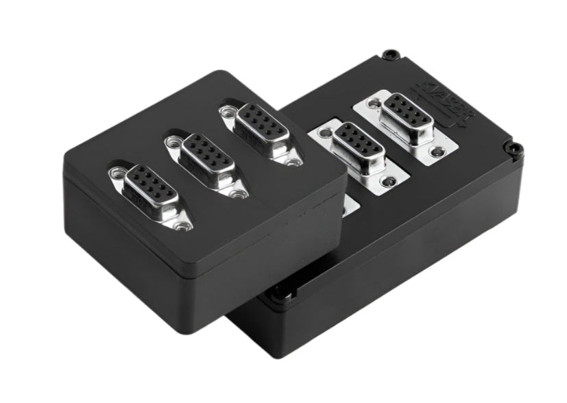 Kvaser KV-01300-1 T-Cannector Expansion L two unit top and side view