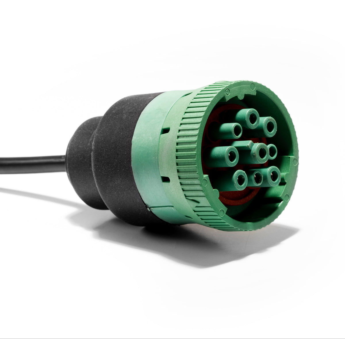 Kvaser KV-01269-1 U100P-X1 (J1939 Type II) round green connector view