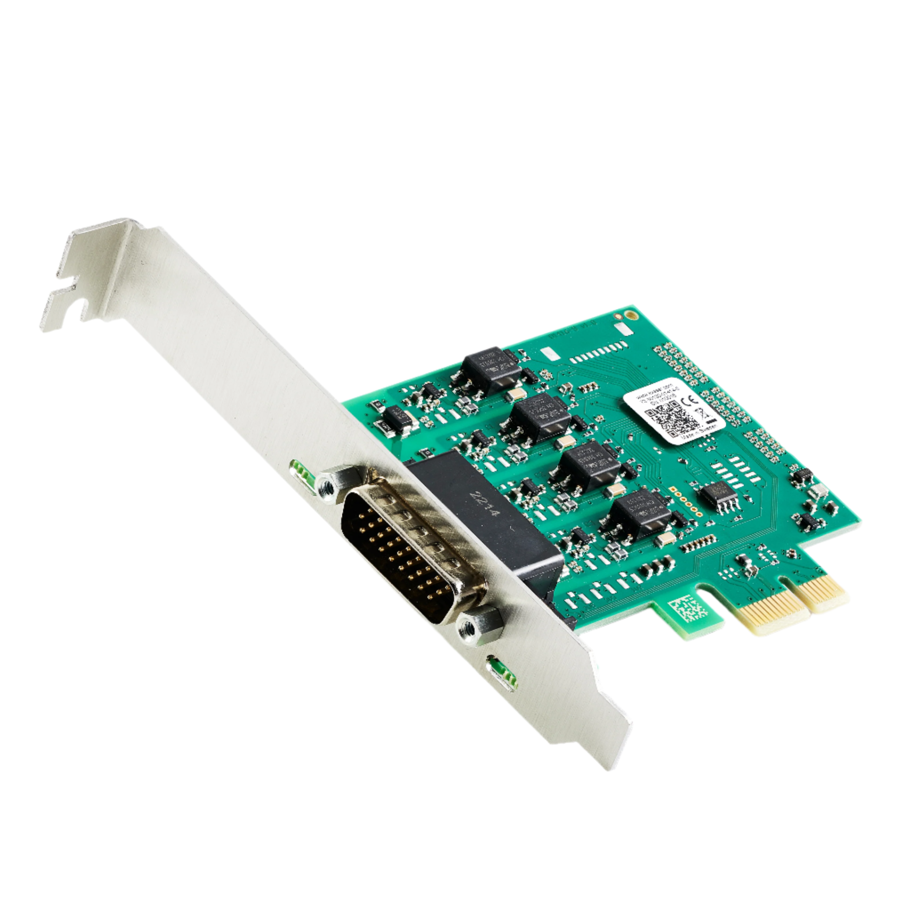 Kvaser KV-01414-5 PCIEcan 4xCAN v2 top angled bare circuit board view