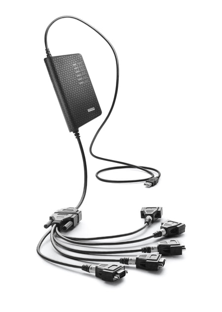 Kvaser KV-01524-1 USBcan Pro 5xCAN full view with five connected connector cords