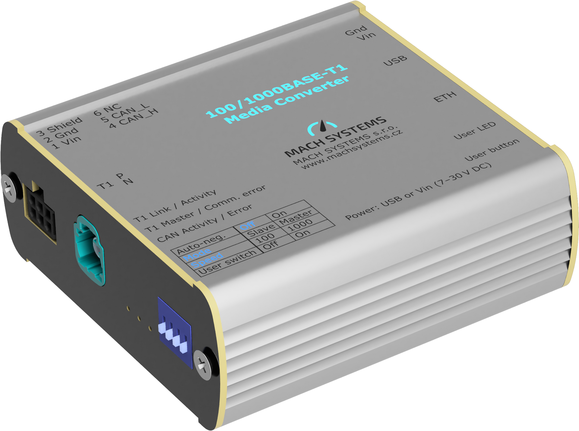 100/1000BASE-T1 Media Converter - Automotive Ethernet | Phytools