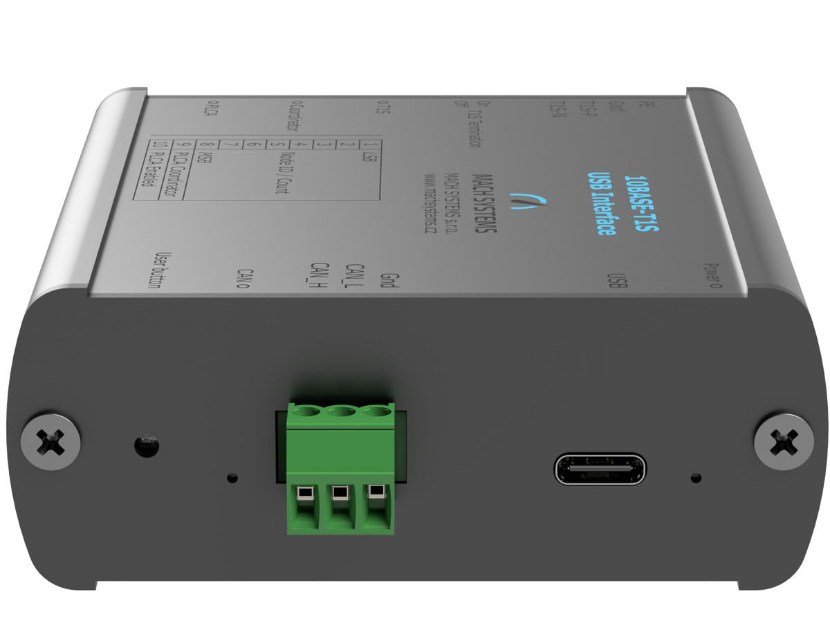 Mach Systems 10BASE-T1S-USB, MA-10BASET1S-USB-IF right side view