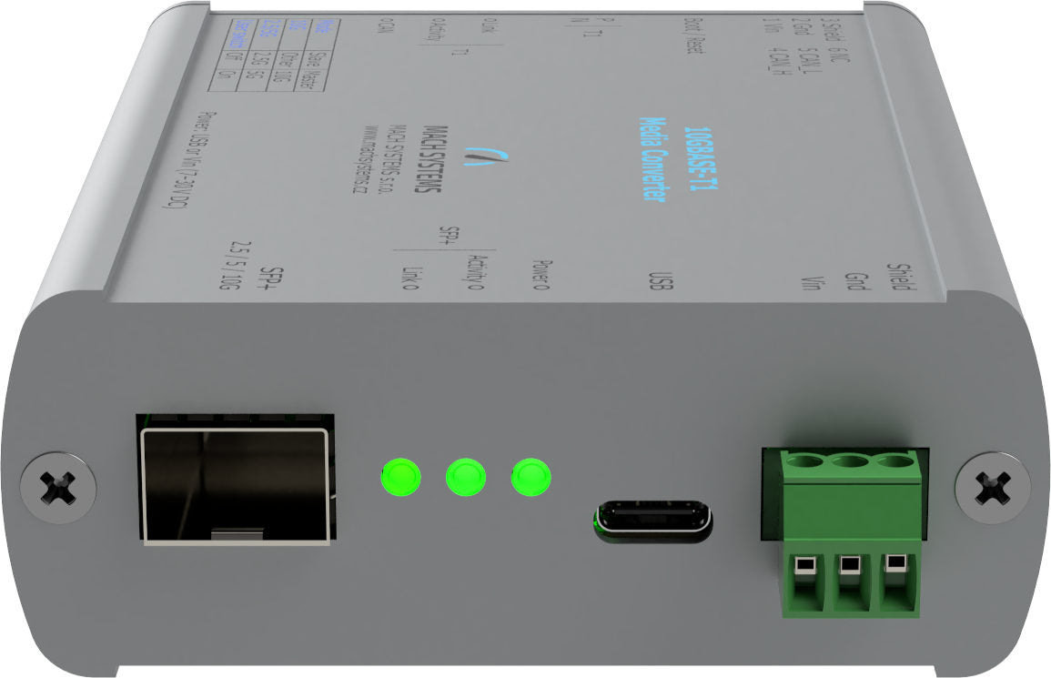 Mach Systems - 10GBASE-T1-Media-Converter - MA-10GBASET1-MC right side view