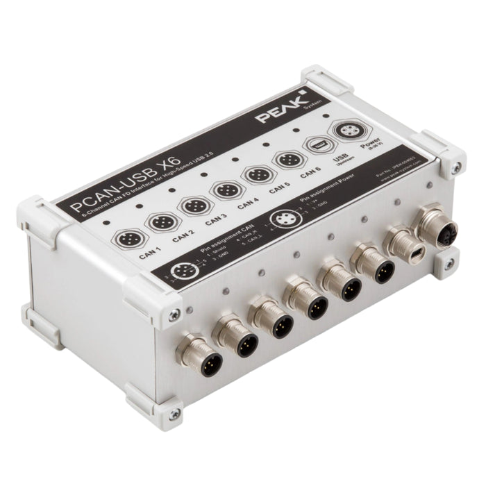 PEAK-System Technik IPEH-004063 iso, M12 connector 6 channel Can FD interface product shot