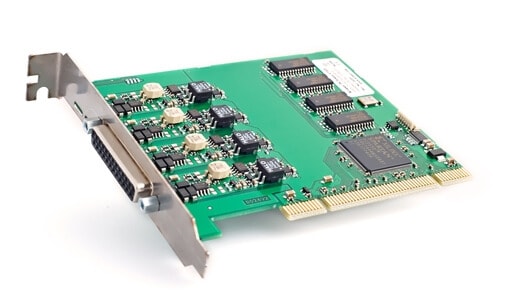 Kvaser PCIcanx 4xHS top side bare circuit board view