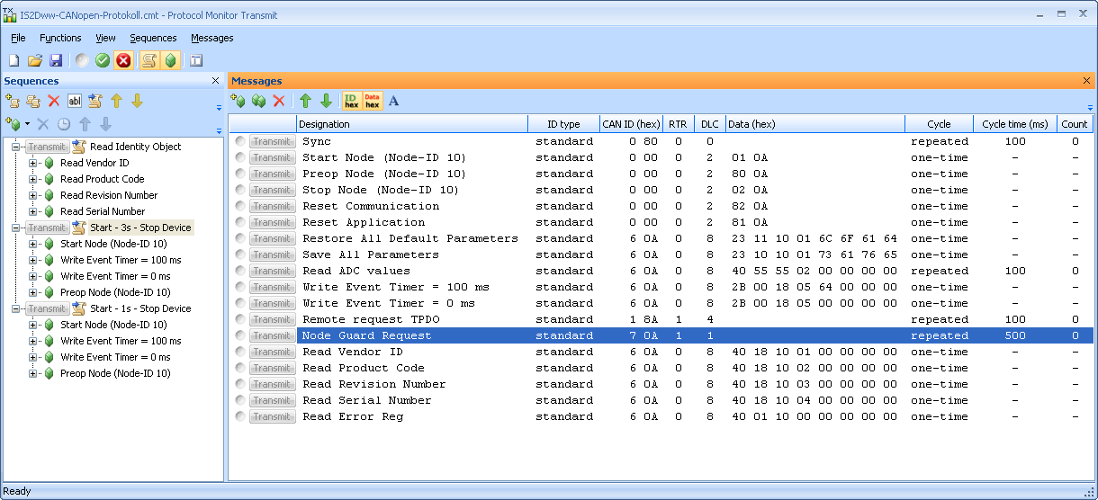 GEMAC PR-22517-10 Can-Bus 2 Tester data screens