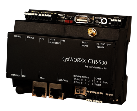 sysWORXX CTR-500SYSTEC SYS-19031003-03 controller programmable Linux module front view