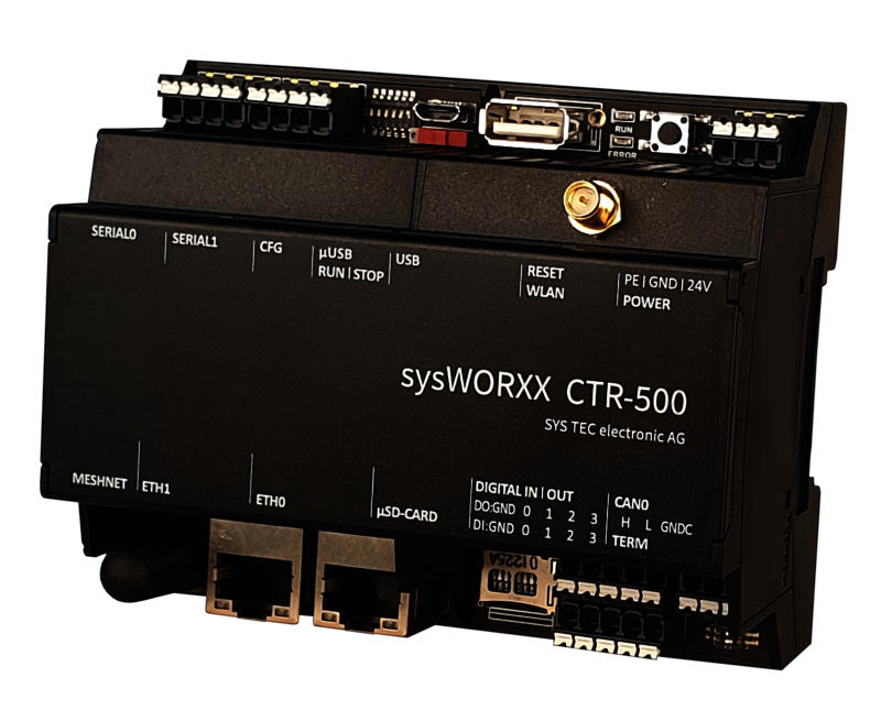 sysWORXX CTR-500SYSTEC SYS-19031003-03 controller programmable Linux module front view