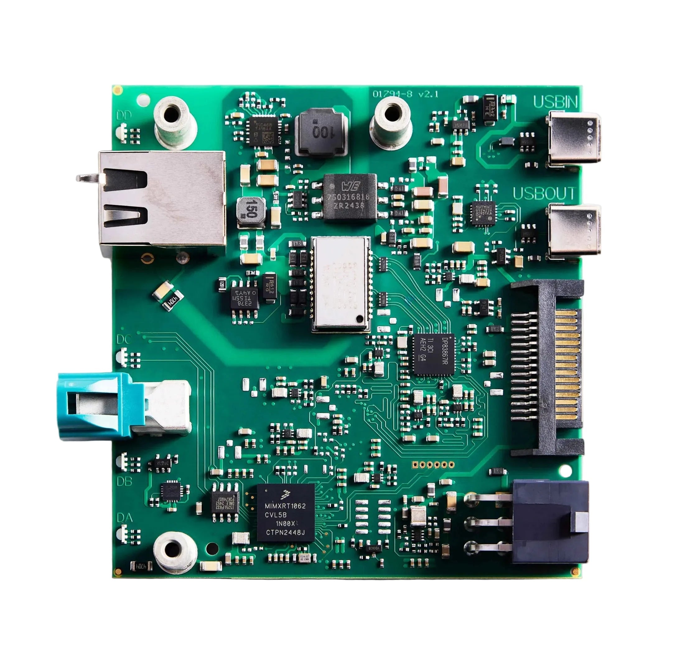 Kvaser Arcus 100/1000BASE-T1 H-MTD top-down view of open circuits