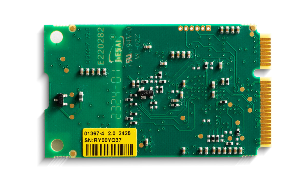 Kvaser Mini PCIe 1xCAN FD horizontal view rear
