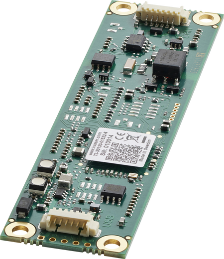 Kvaser KV-01532-6 Leaf v3 CB front angled view showing bare circuit board