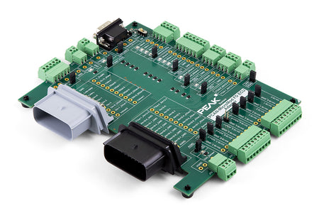 PCAN-MicroMod FD ECU Adapter IPEH-003086 bare circuit board with multiple adapter connections view 9-pin D-Sub socket