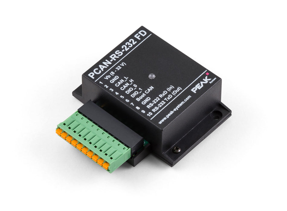 PCAN-RS-232 FD - IPEH-003120 Programmable Converter for RS-232 to CAN and CAN FD - view of circuit board in case