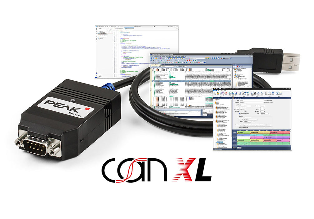 Peak System IPEH-005001 PCAN XL starter bundle product and data screen view