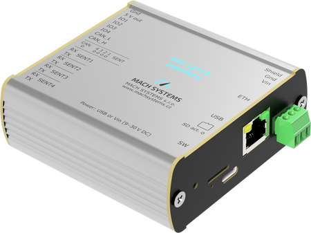 MACH SYSTEMS SAE J2716 Interface top and side view