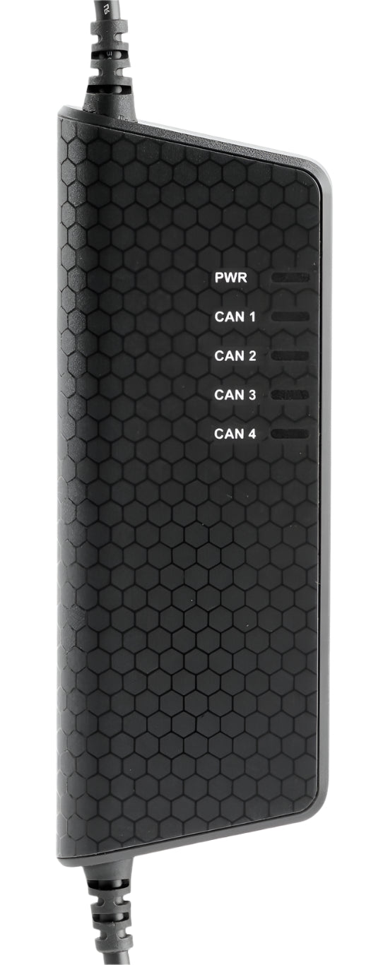 Kvaser USBcan Pro 4xCAN Silent KV-01411-4 close up view of indicator 