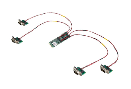 Kvaser KV-01333-9 product shot circuit board with four connection cords