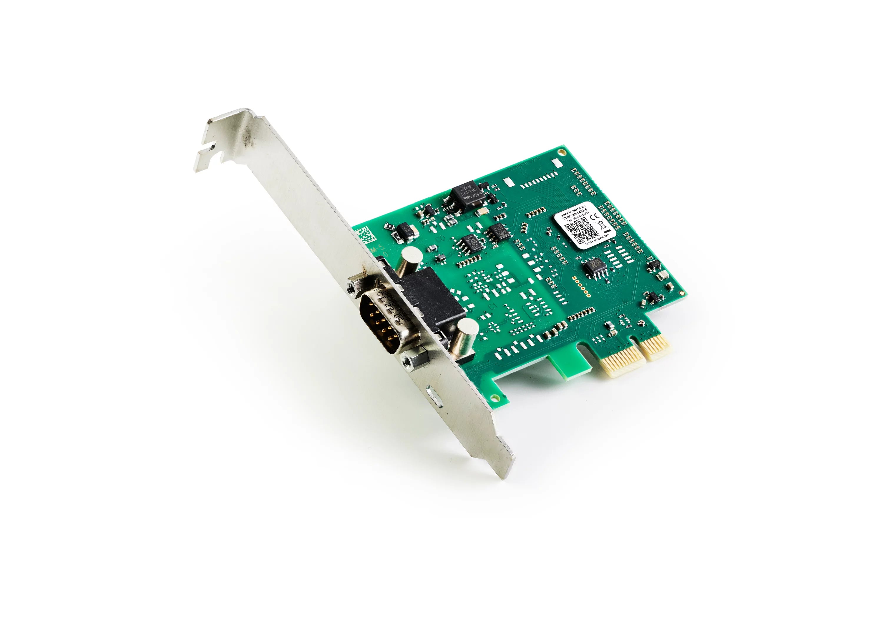 Kvaser-pciecan-1xcan-v3 top side bare circuit board view