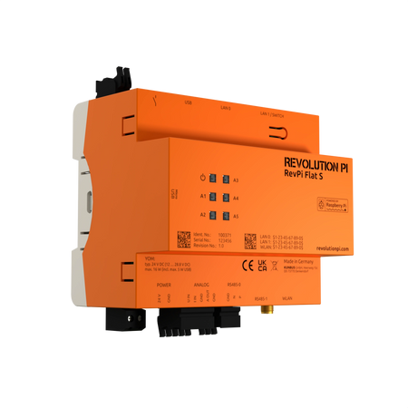 KUNBUS KU-PR100371 revpi flat s left side view