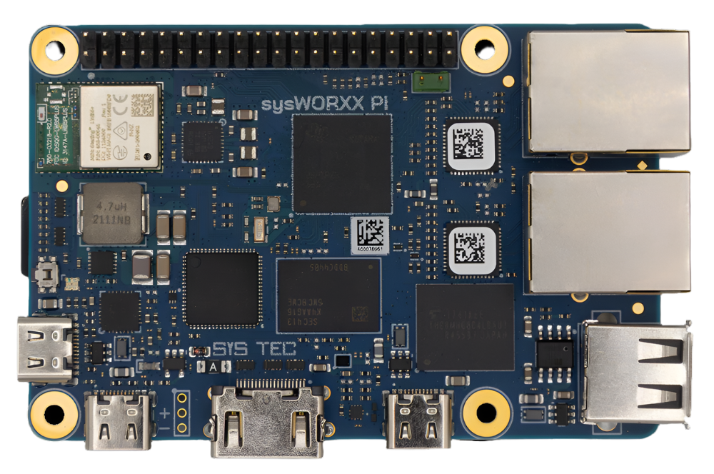 Sys Tec sys-pi-am62X bare board image top down