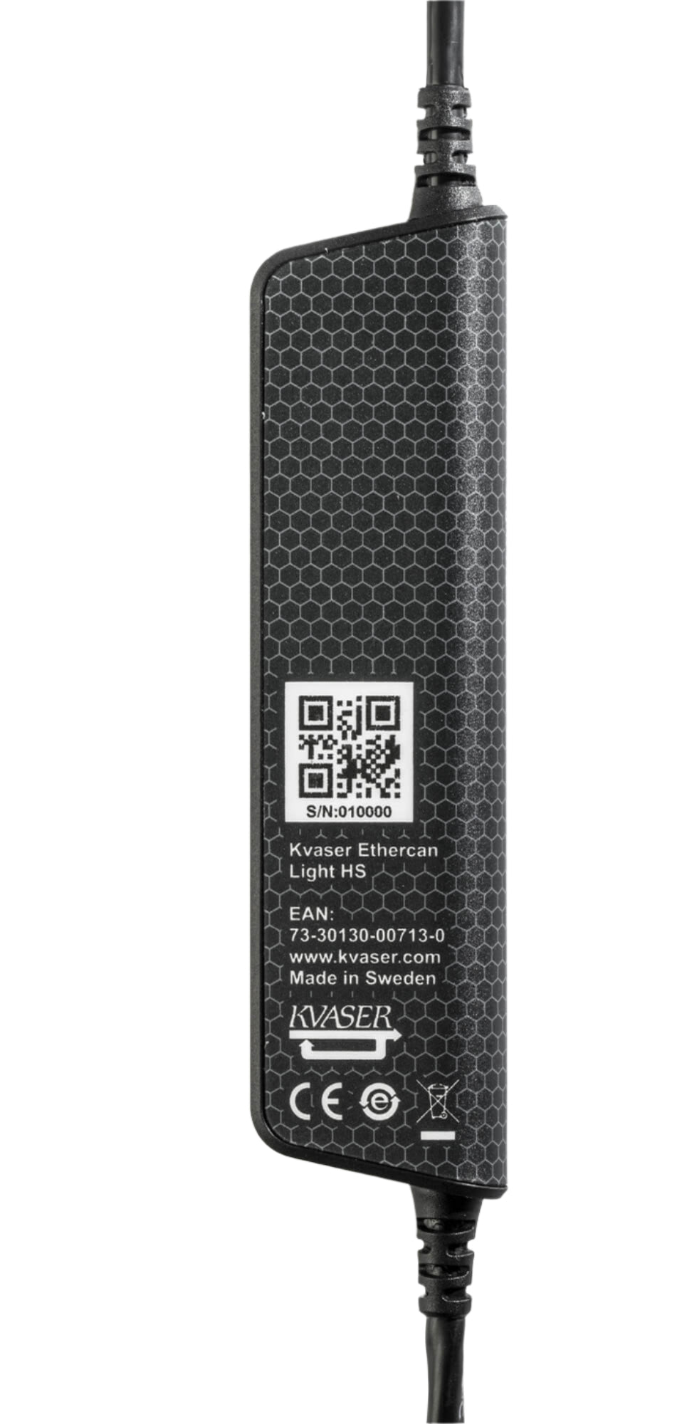 Kvaser Ethercan KV-00976-9 back view with QR code