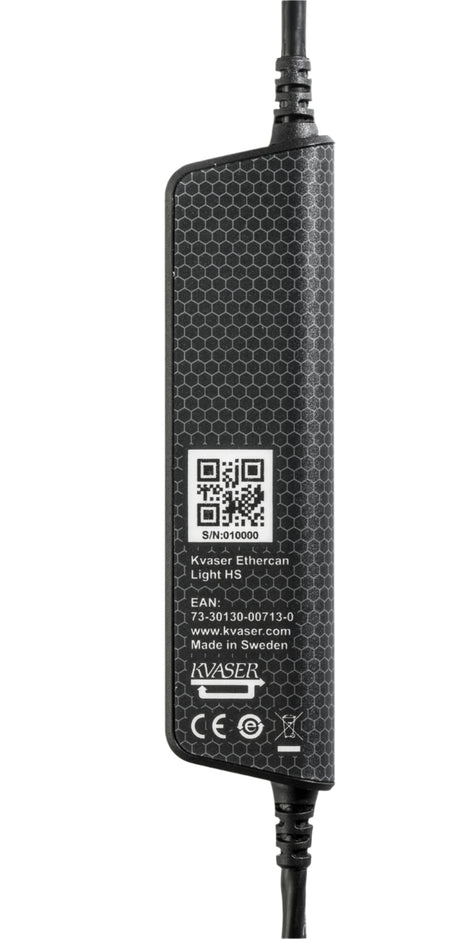 Kvaser Ethercan KV-00976-9 back view with QR code