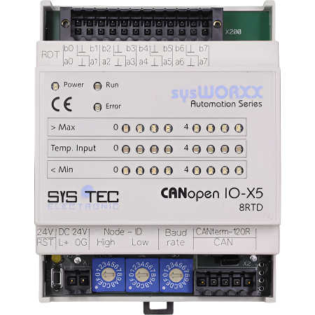 SYS-3001004 sysWORXX CANopen I/O-X5 front view