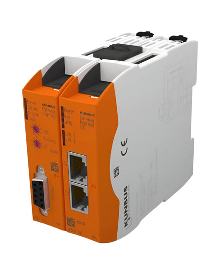 Kunbus KU-PR100069 Gateway Module - PROFIBUS Slave joined units front and side view