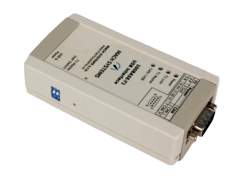 Mach Systems MA-100BASET1-USB-IF100Base-T1 USB Interface front and top view