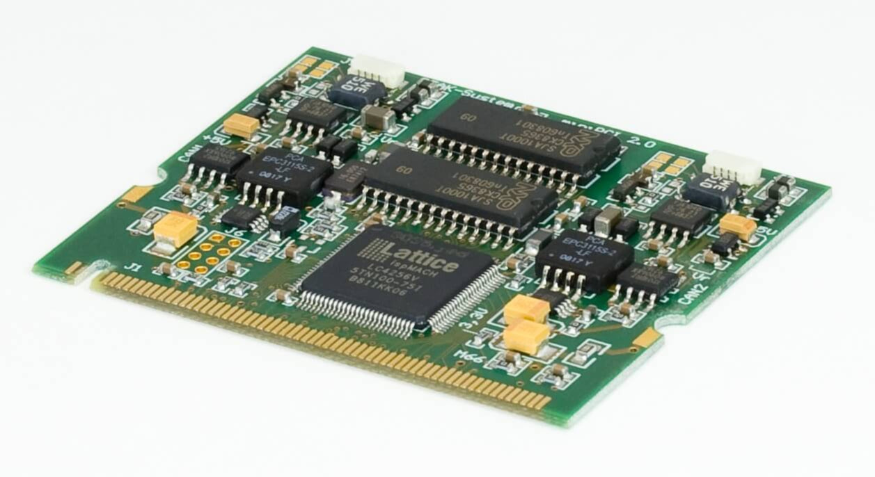 PCAN-miniPCI card (1ch/2ch) IPEH-003044 bare circuit board side view