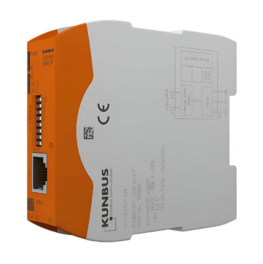 Kunbus KU-PR100066 Gatway Module - Ethernet/IP Slave front and side view